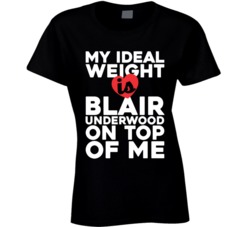 My Ideal Weight Is Blair Underwood On Top Of My Funny Fan Ladies T Shi