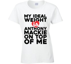 My Ideal Weight Is Anthony Mackie On Top Of My Funny Ladies T Shirt