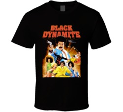 Black Dynamite 2006 Poster Blaxploitation Film Movie Buff T Shirt