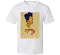Egon Schiele Self Portrait With Hands On Chest T Shirt