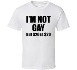 I'm Not Gay But 20 Is 20 T Shirt