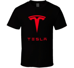 Tesla Red Logo T Shirt