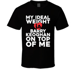 My Ideal Weight Is Barry Keoghan On Top Of Me Black T Shirt