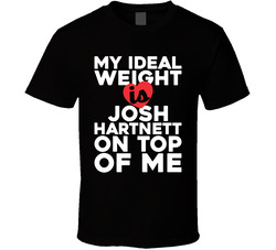 Josh Hartnett Ideal Weight On Top Of Me Black T Shirt