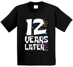12 Years Later Birthday Kids T Shirt