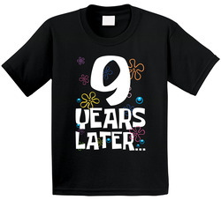 9 Years Later Birthday Kids T Shirt