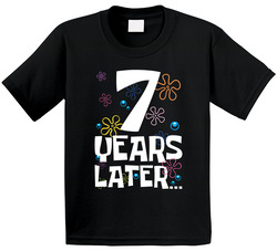 7 Years Later Birthday Kids T Shirt