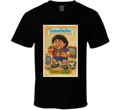 Doped Diego Maradona Garbage Pail Kids T Shirt