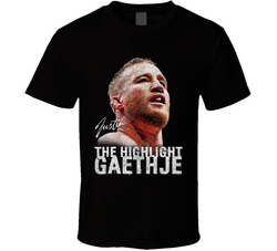 Justin Gaethje The Highlight Mma Mix Martial Arts Fighter Fan Worn Look T Shirt