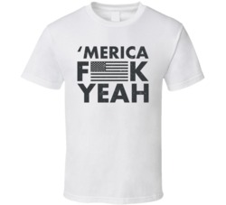 America Merica Yeah Worn Look T Shirt
