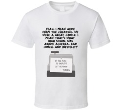 Yeah, I Mean Aside From The Cheating, We Were A Great Couple Quote Clerks Register T Shirt 33417660