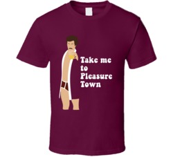 Anchorman Ron Burgundy Robe Take Me To Pleasure Town Quote Fan T Shirt 33530696