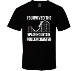 I Survived The Space Mountain Roller Coaster Fan T Shirt 34440675