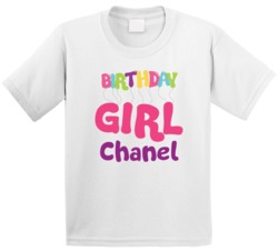 Birthday Girl Chanel Kids Celebration T Shirt 34864177