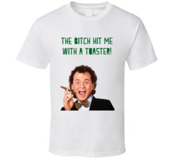 The Bitch Hit Me With A Toaster Scrooged Christmas Movie T Shirt 35092505