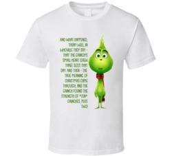 Grinch's Small Heart Grew Three Sizes That Day The Grinch Movie Quote T Shirt 35110324