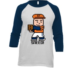 Cy Sneed Tecmo Baseball Player Houston Baseball Fan Raglan T Shirt 36525808