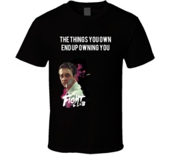Watercolor Fight Club The Things You Own End Up Owning You Movie T Shirt 38777138