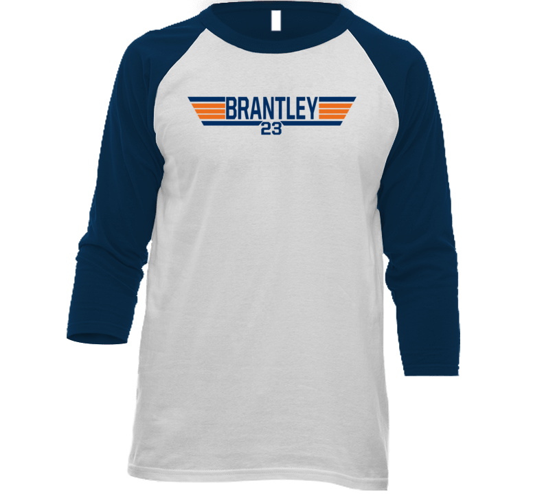 Michael Brantley #23 Top Gun Houston Baseball Player Fan Raglan T Shirt