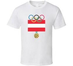 Austria Pyeongchang 2018 Winter Olympics Flag Gold Medal T Shirt