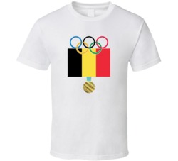 Belgium Pyeongchang 2018 Winter Olympics Flag Gold Medal T Shirt