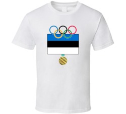 Estonia Pyeongchang 2018 Winter Olympics Flag Gold Medal T Shirt