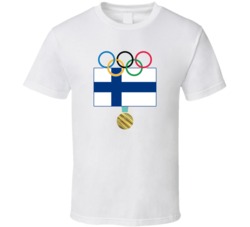 Finland Pyeongchang 2018 Winter Olympics Flag Gold Medal T Shirt