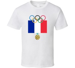 France Pyeongchang 2018 Winter Olympics Flag Gold Medal T Shirt