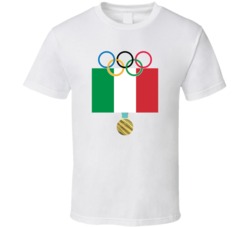 Italy Pyeongchang 2018 Winter Olympics Flag Gold Medal T Shirt