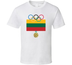 Lithuania Pyeongchang 2018 Winter Olympics Flag Gold Medal T Shirt