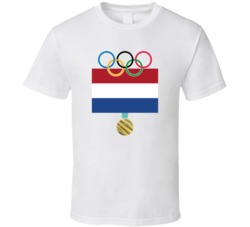 Netherlands Pyeongchang 2018 Winter Olympics Flag Gold Medal T Shirt