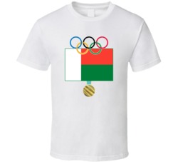 Madagascar Pyeongchang 2018 Winter Olympics Flag Gold Medal T Shirt