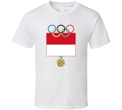 Monaco Pyeongchang 2018 Winter Olympics Flag Gold Medal T Shirt