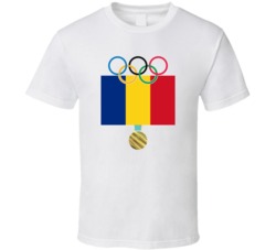 Romania Pyeongchang 2018 Winter Olympics Flag Gold Medal T Shirt
