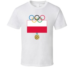 Poland Pyeongchang 2018 Winter Olympics Flag Gold Medal T Shirt