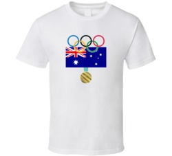 Australia Pyeongchang 2018 Winter Olympics Flag Gold Medal T Shirt
