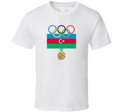 Azerbaijan Pyeongchang 2018 Winter Olympics Flag Gold Medal T Shirt
