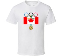 Canada Pyeongchang 2018 Winter Olympics Flag Gold Medal T Shirt
