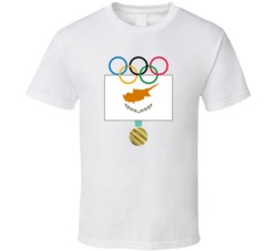 Cyprus Pyeongchang 2018 Winter Olympics Flag Gold Medal T Shirt