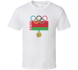 Belarus Pyeongchang 2018 Winter Olympics Flag Gold Medal T Shirt