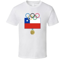 Chile Pyeongchang 2018 Winter Olympics Flag Gold Medal T Shirt