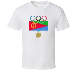 Eritrea Pyeongchang 2018 Winter Olympics Flag Gold Medal T Shirt