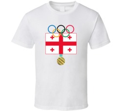 Georgia Pyeongchang 2018 Winter Olympics Flag Gold Medal T Shirt