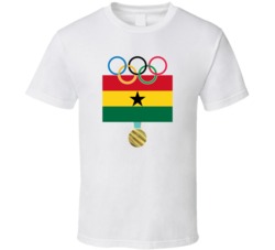 Ghana Pyeongchang 2018 Winter Olympics Flag Gold Medal T Shirt