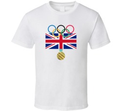 Great Britian Pyeongchang 2018 Winter Olympics Flag Gold Medal T Shirt