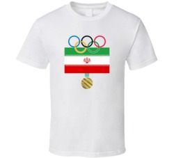 Iran Pyeongchang 2018 Winter Olympics Flag Gold Medal T Shirt
