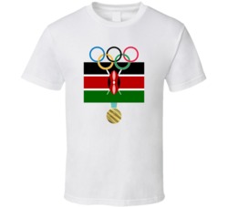 Kenya Pyeongchang 2018 Winter Olympics Flag Gold Medal T Shirt
