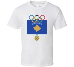 Kosovo Pyeongchang 2018 Winter Olympics Flag Gold Medal T Shirt