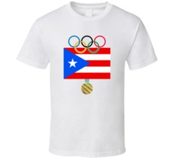 Puerto Rico Pyeongchang 2018 Winter Olympics Flag Gold Medal T Shirt