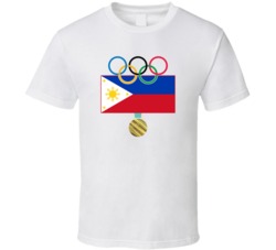 Philippines Pyeongchang 2018 Winter Olympics Flag Gold Medal T Shirt